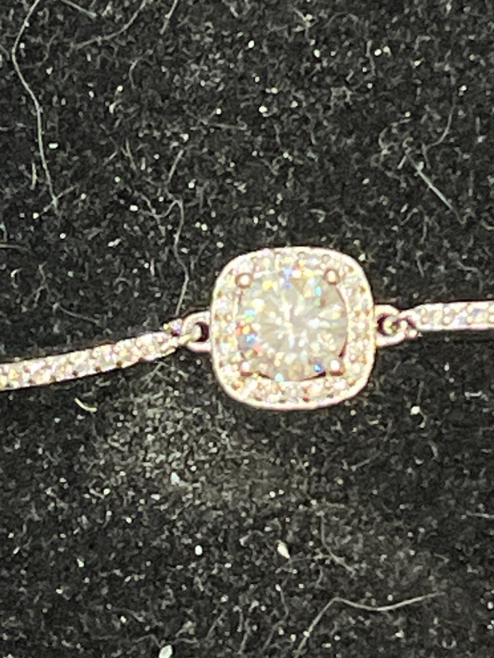 Sterling silver moissanite bracelet